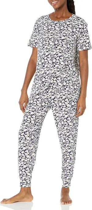 Amazon Essentials Women's Cotton Maternity and Nursing Sleepwear Pajama Set