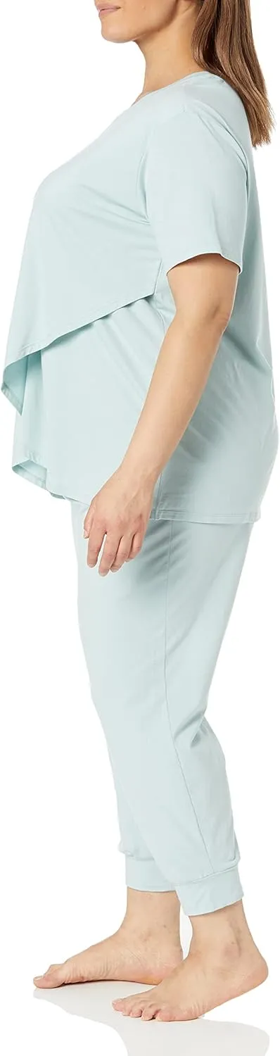 Amazon Essentials Women's Cotton Maternity and Nursing Sleepwear Pajama Set