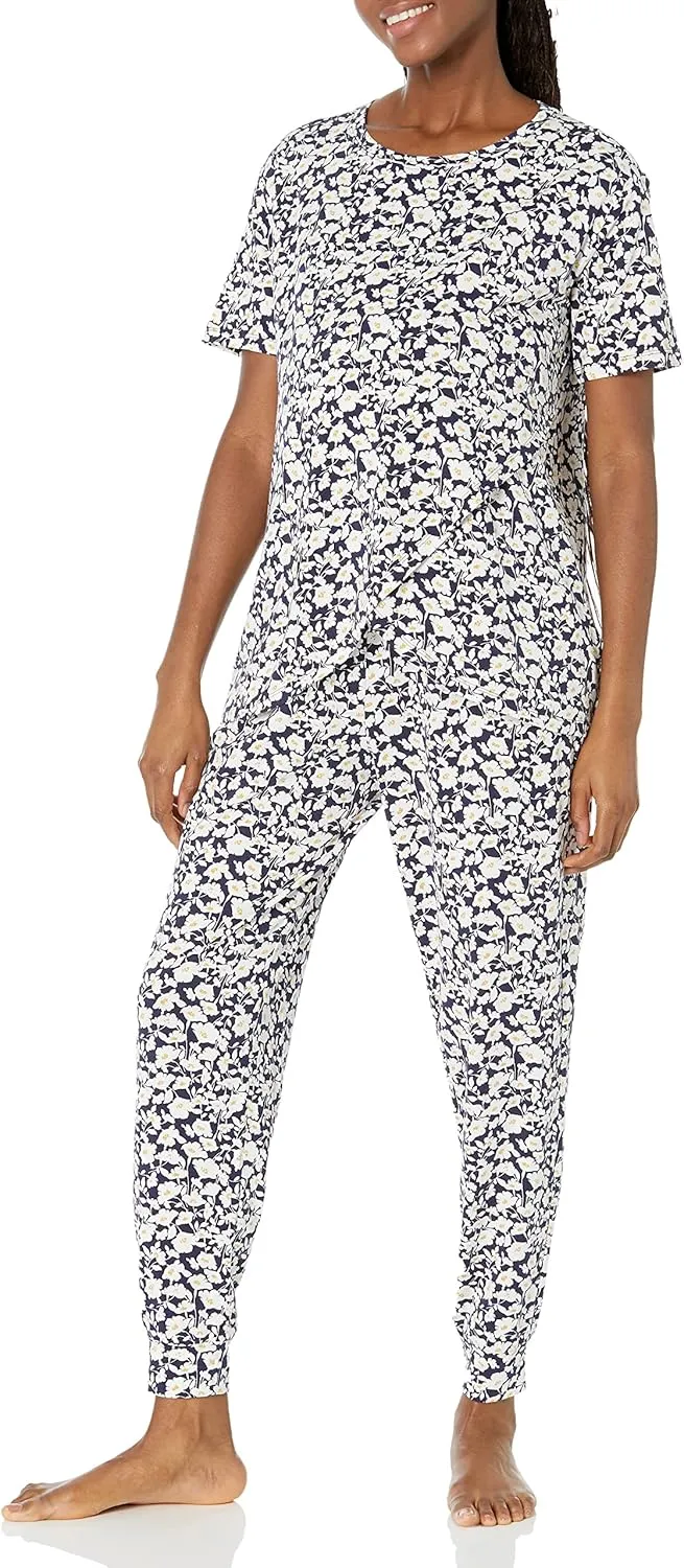 Amazon Essentials Women's Cotton Maternity and Nursing Sleepwear Pajama Set