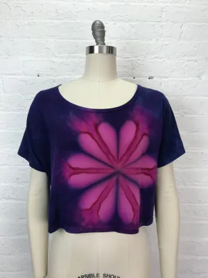 Astrid Crop Top in Amethyst Daisy - One Size