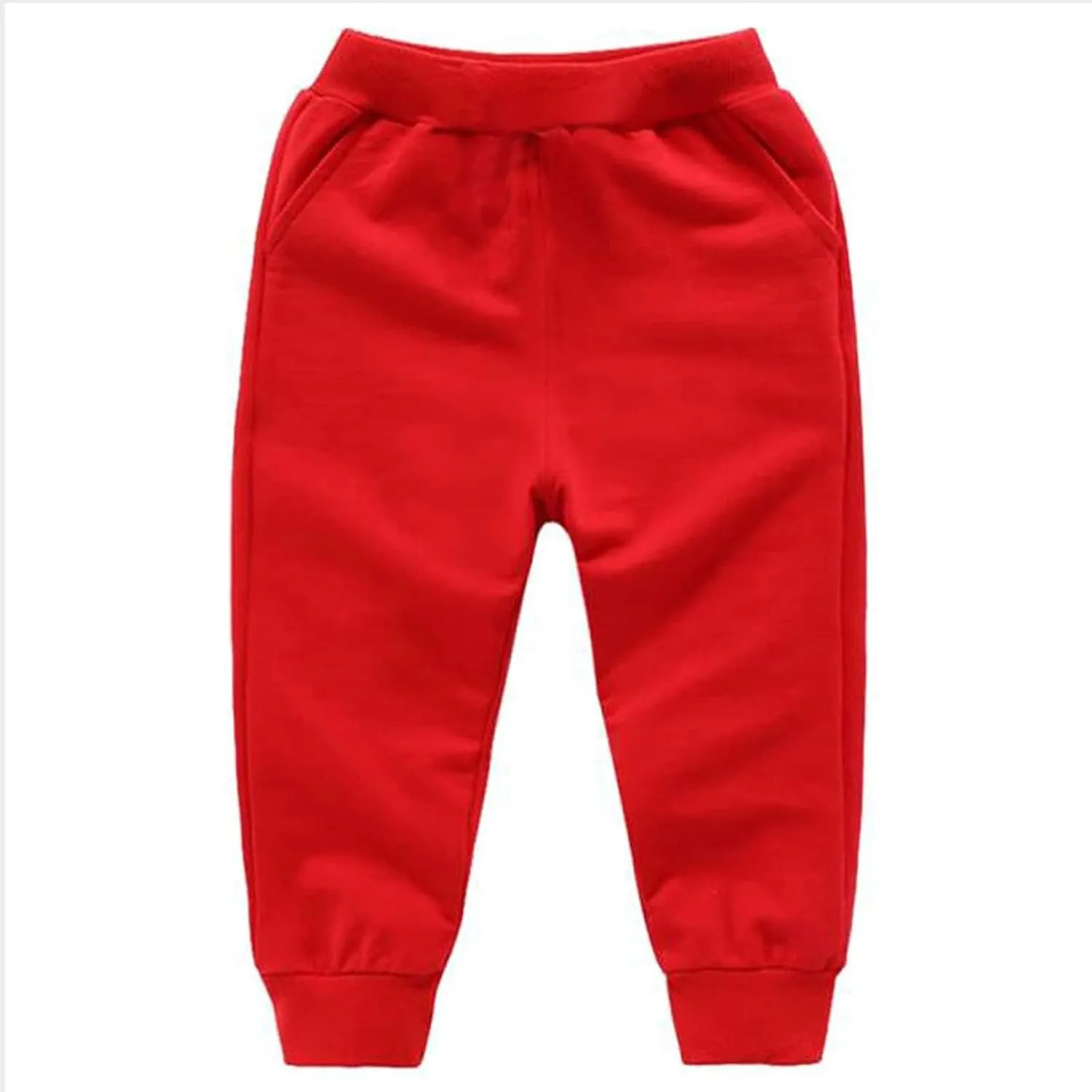 Baby Girls Boy's Pants Toddler Cotton Pull on Jogger Kids Solid Elastic Waist Sweatpants Baggy Sport Pants