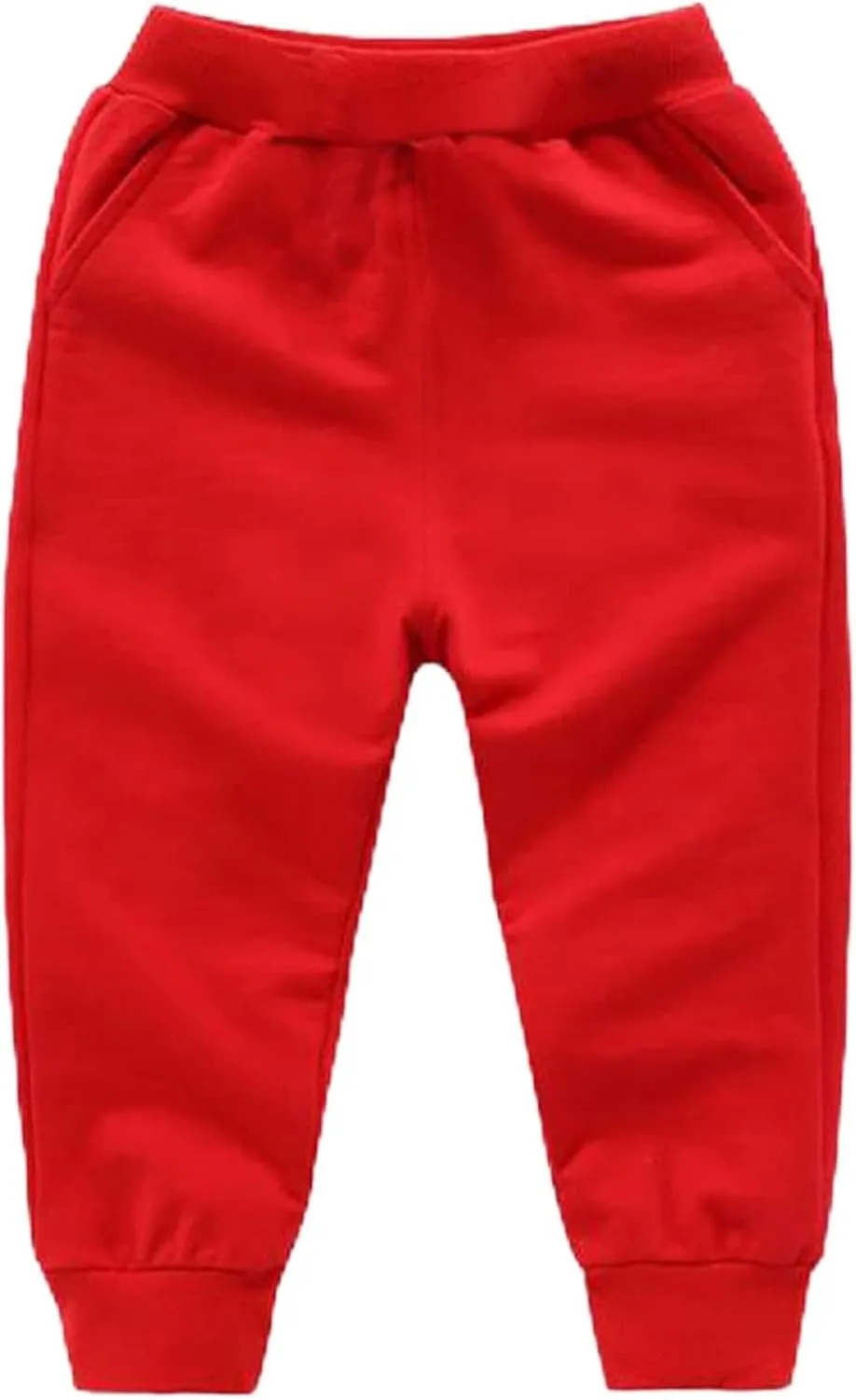 Baby Girls Boy's Pants Toddler Cotton Pull on Jogger Kids Solid Elastic Waist Sweatpants Baggy Sport Pants