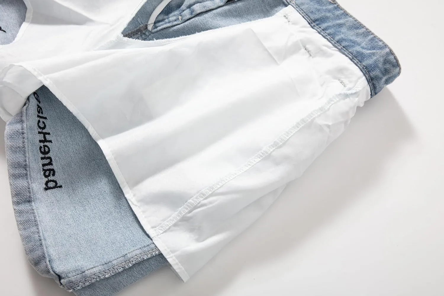 Denim midi Skirt Jean Denim Hip Skirt Women's High Waist Fashion Text Embroidery Denim Skirt with Lined Casual Summer