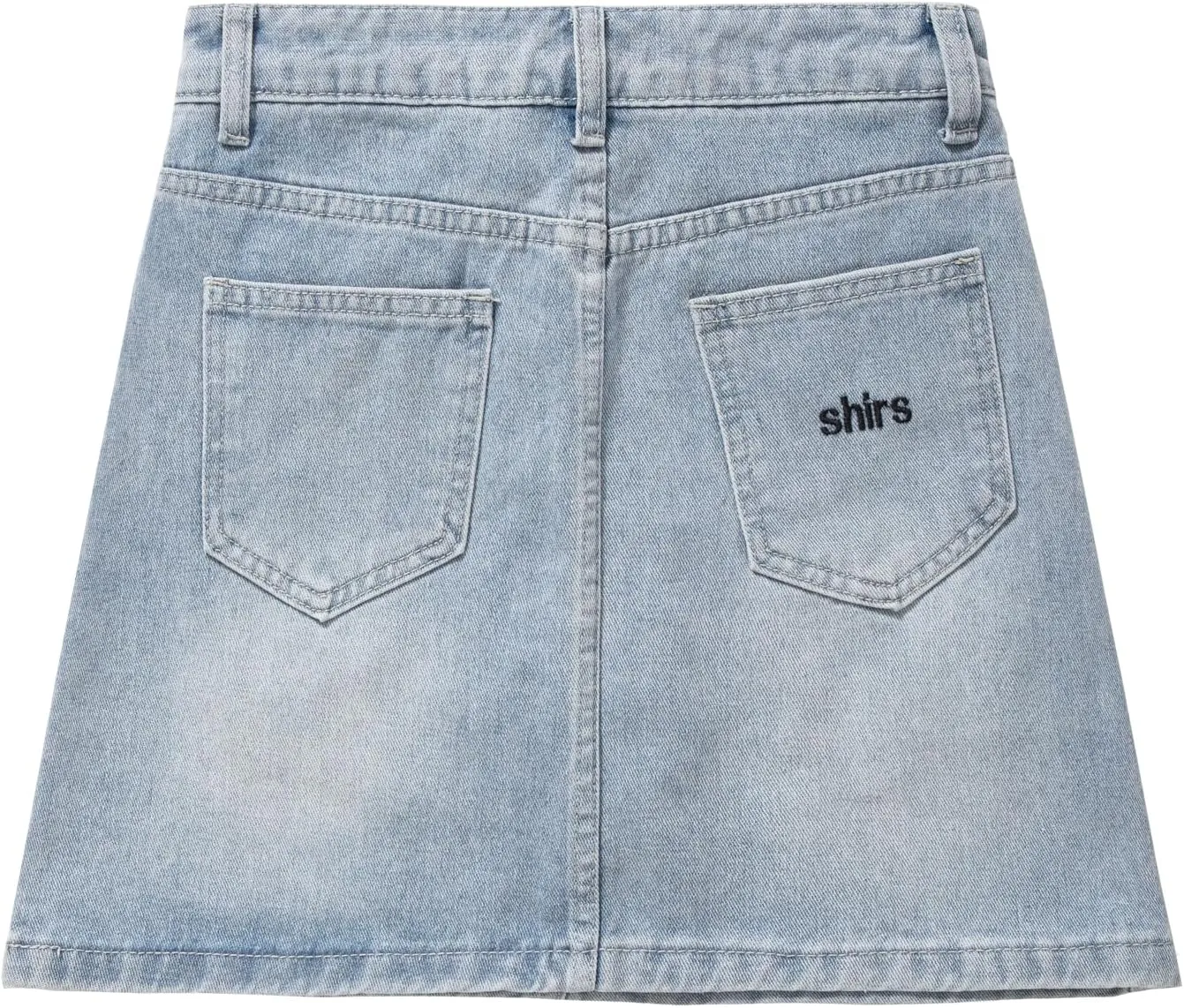Denim midi Skirt Jean Denim Hip Skirt Women's High Waist Fashion Text Embroidery Denim Skirt with Lined Casual Summer