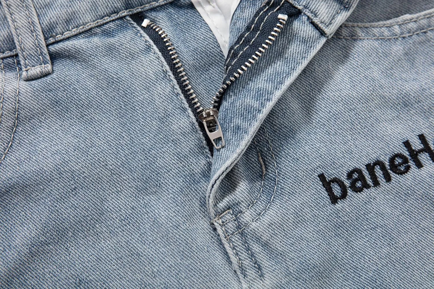 Denim midi Skirt Jean Denim Hip Skirt Women's High Waist Fashion Text Embroidery Denim Skirt with Lined Casual Summer