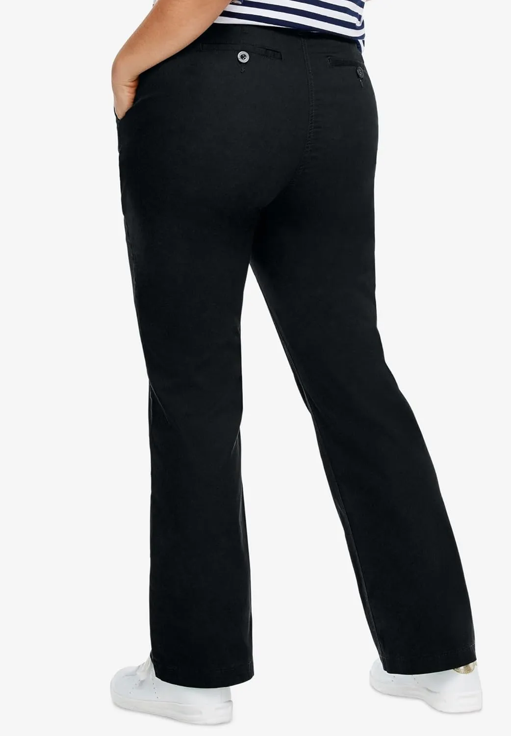 ellos Women's Plus Size Classic Stretch Chino