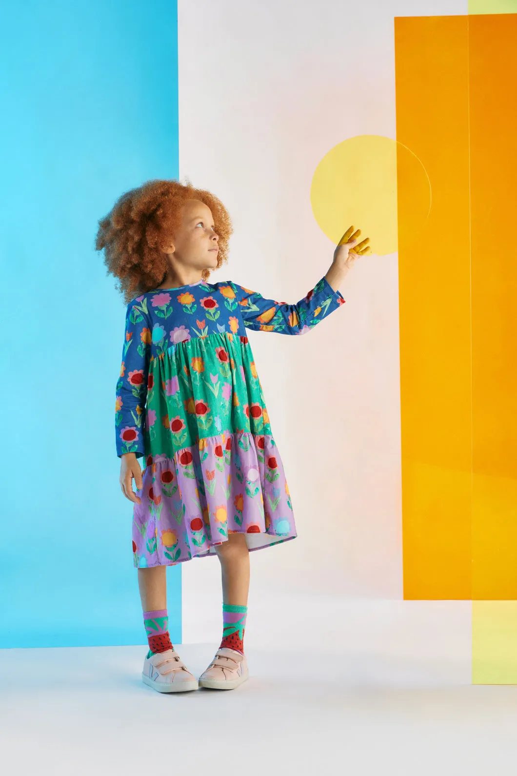 Floral Mix Kids Cord Dress