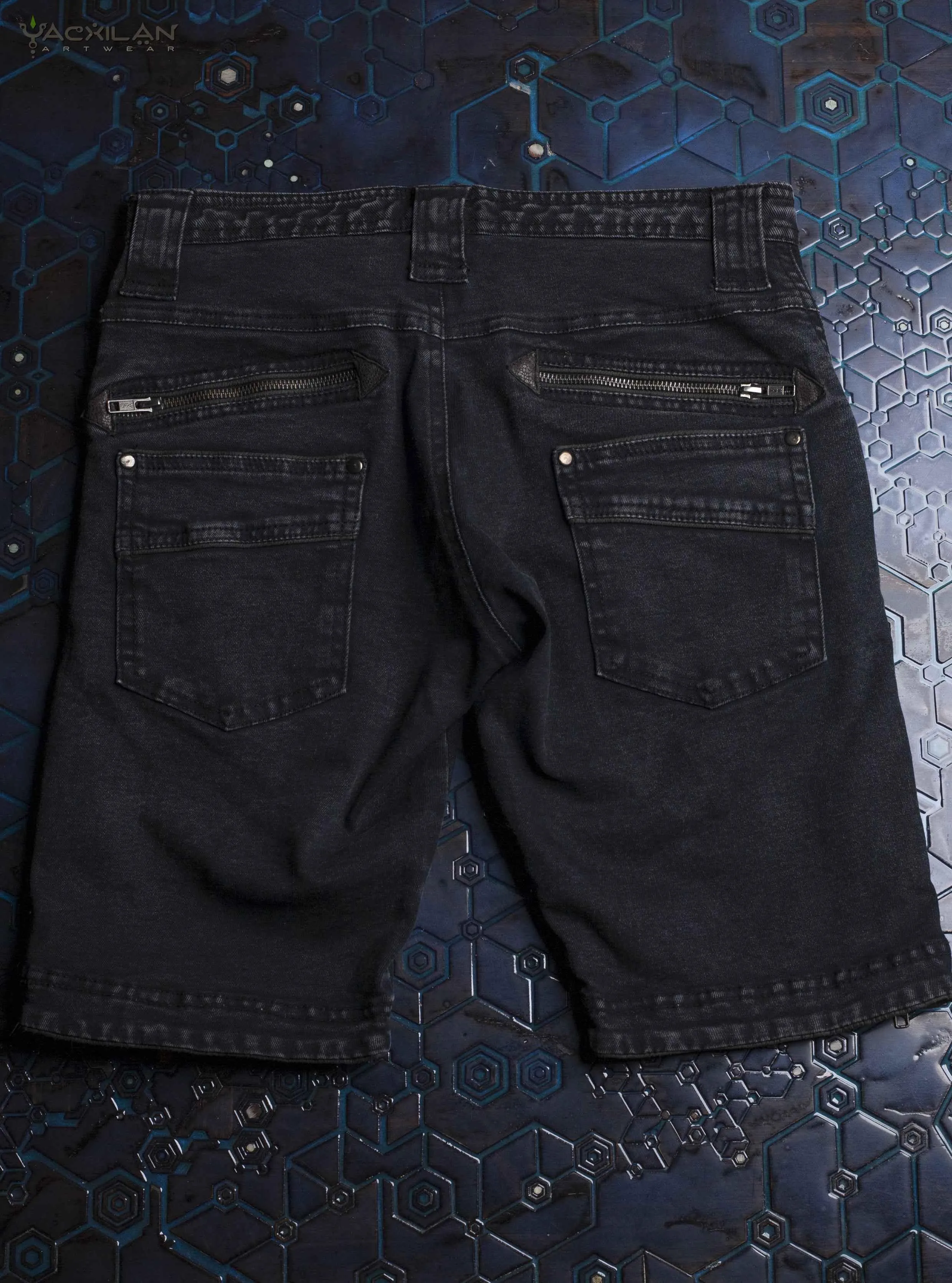 Flying Short Men / Denim Stnowashed Skinny fit - BLACK PUNK