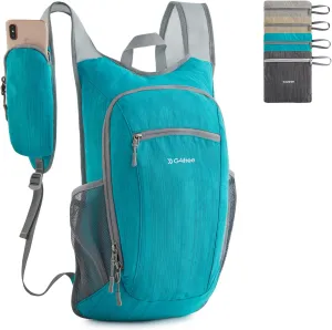 G4Free 15L Hiking Daypack Lightweight Travel Backpack Packable Outdoor Casual Foldable Shoulder Bag (Peacock Blue)