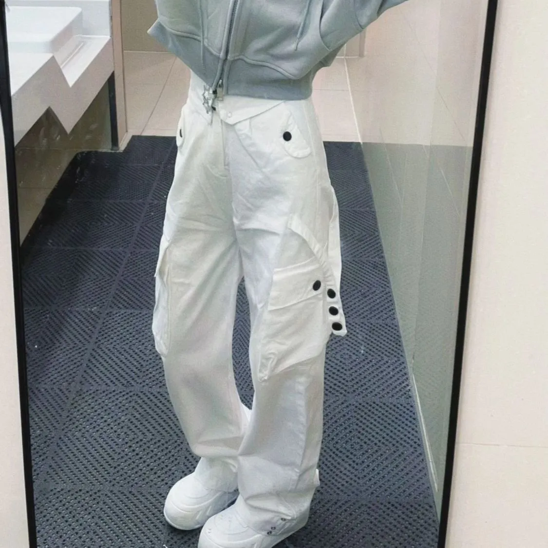 Halloy™ Heavy Washed Distressed Tie-dyed Cargo Pants