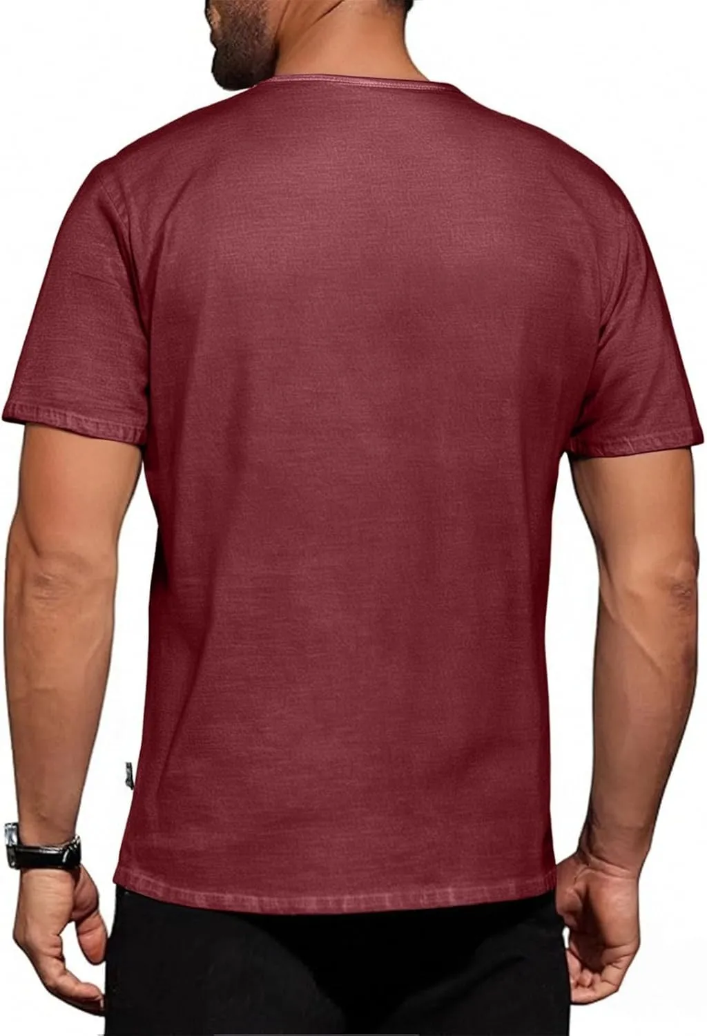 Mens Cotton Henley Shirts Short Sleeve Casual Muscle Gym Slim Fit T-Shirts Summer Button 4th of July Shirts Funny