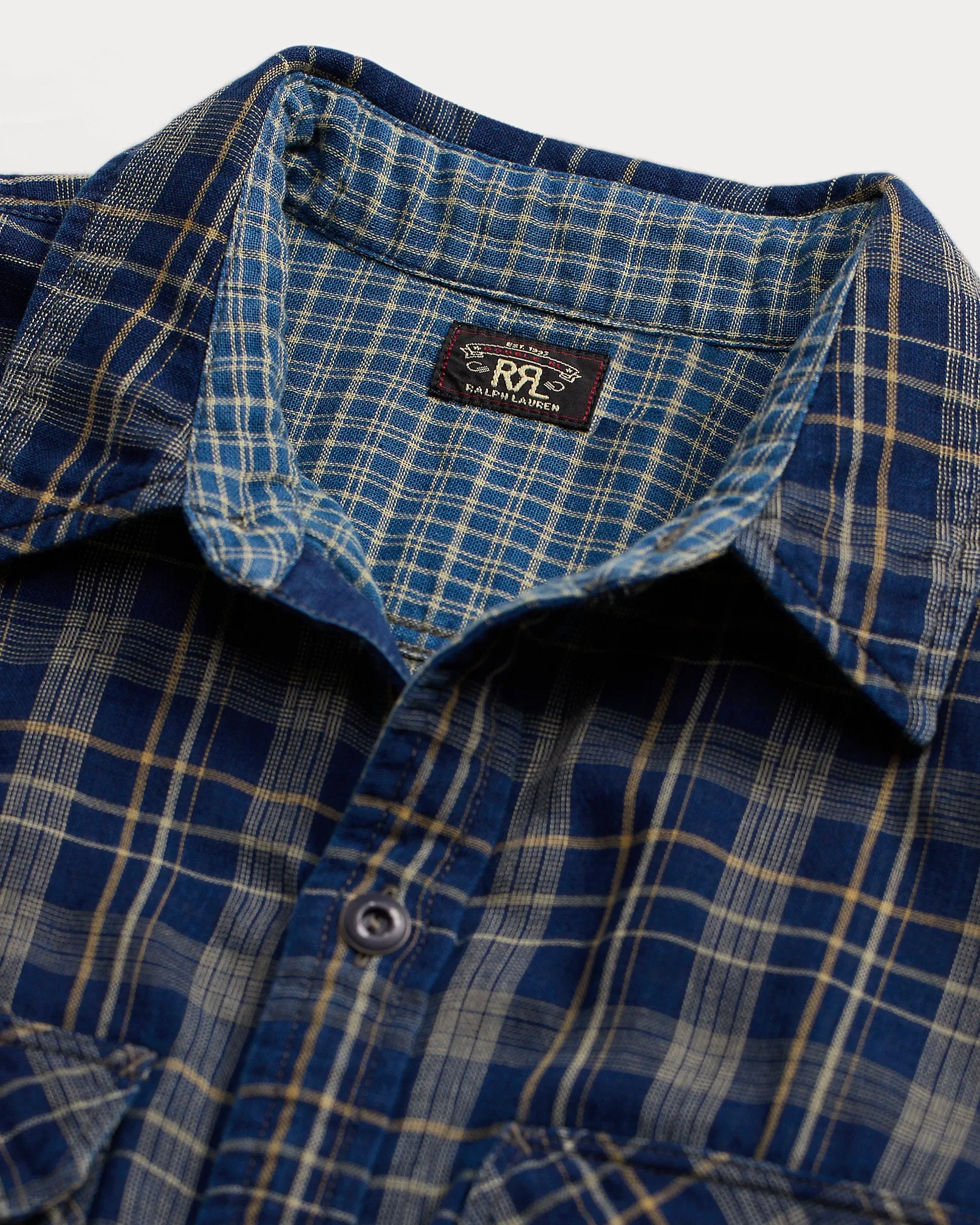 RRL Indigo Plaid Double-Faced Shirtdress