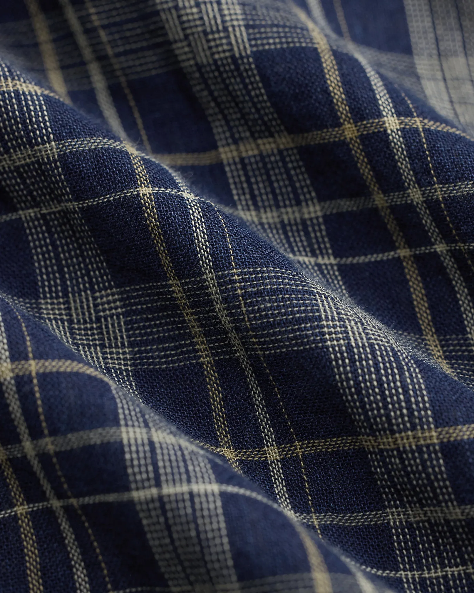 RRL Indigo Plaid Double-Faced Shirtdress