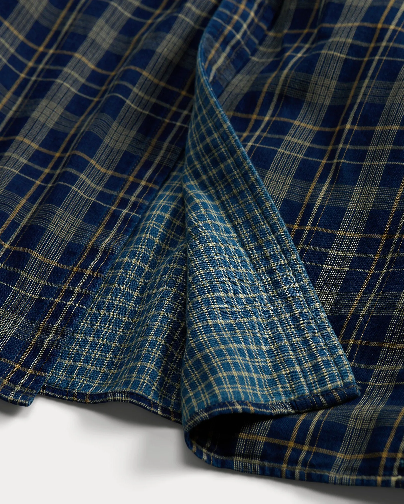 RRL Indigo Plaid Double-Faced Shirtdress