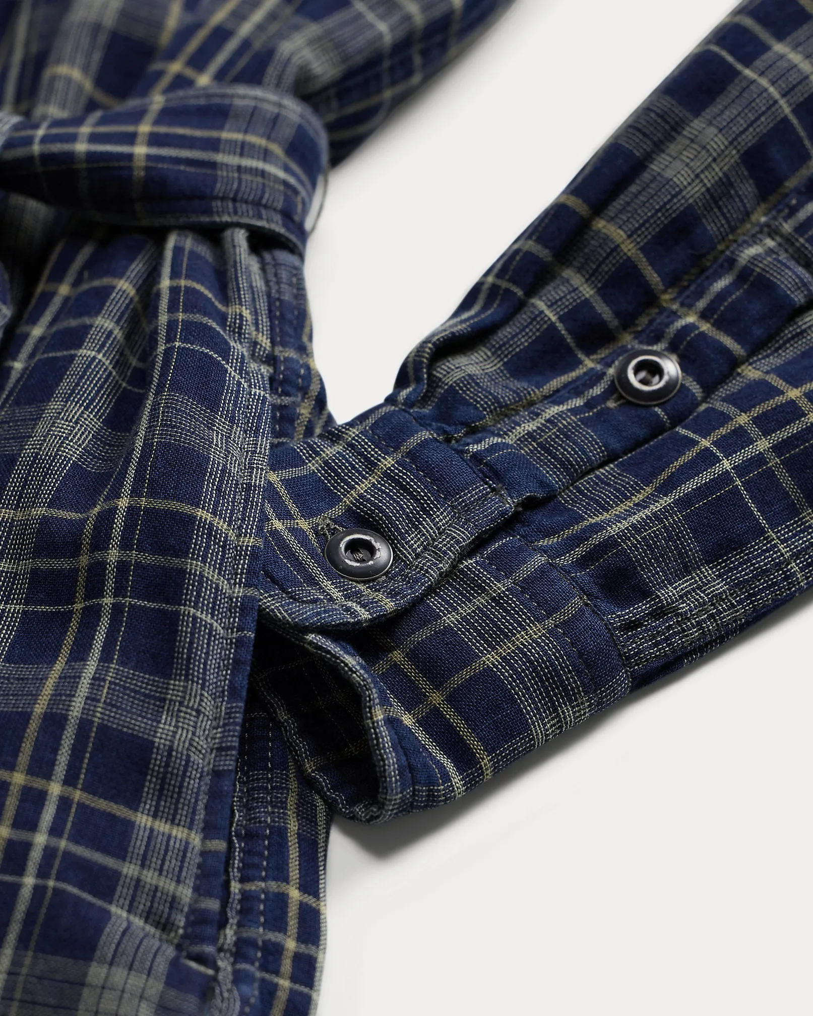 RRL Indigo Plaid Double-Faced Shirtdress
