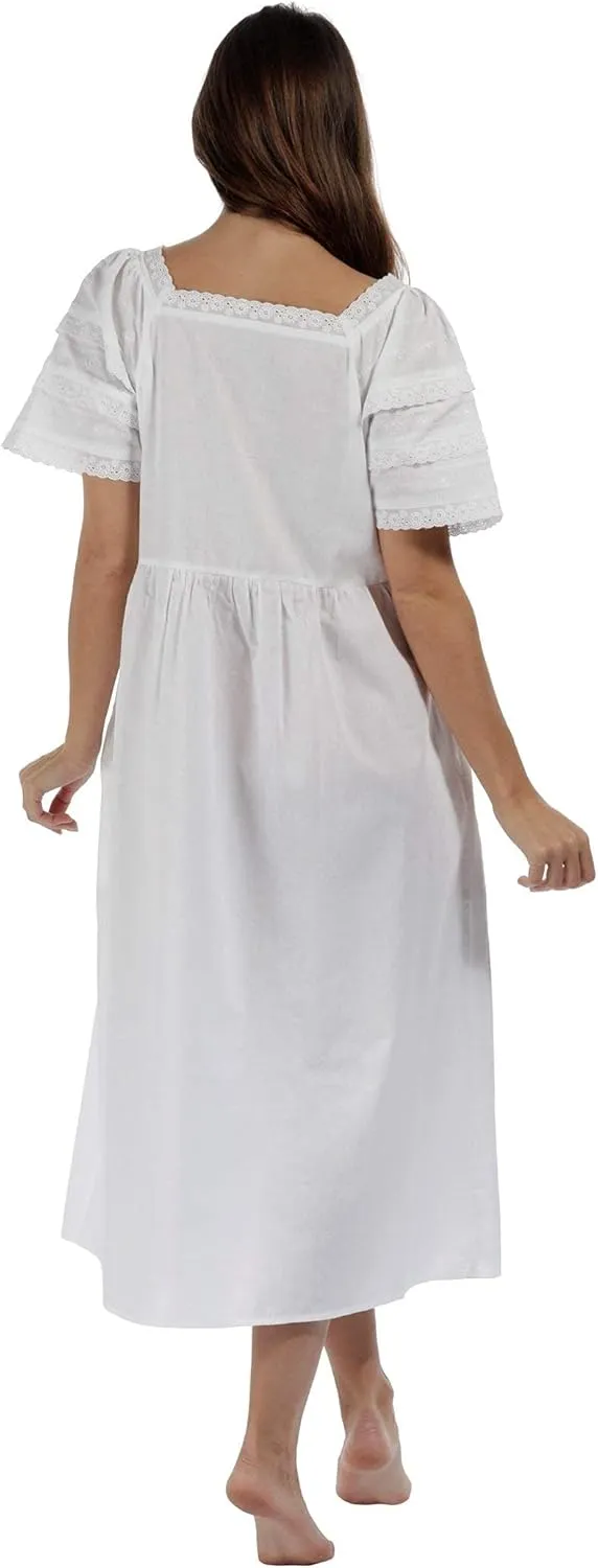 The 1 for U Nightgowns for Women - Womens Nightgowns, Amanda 100% Cotton Gown