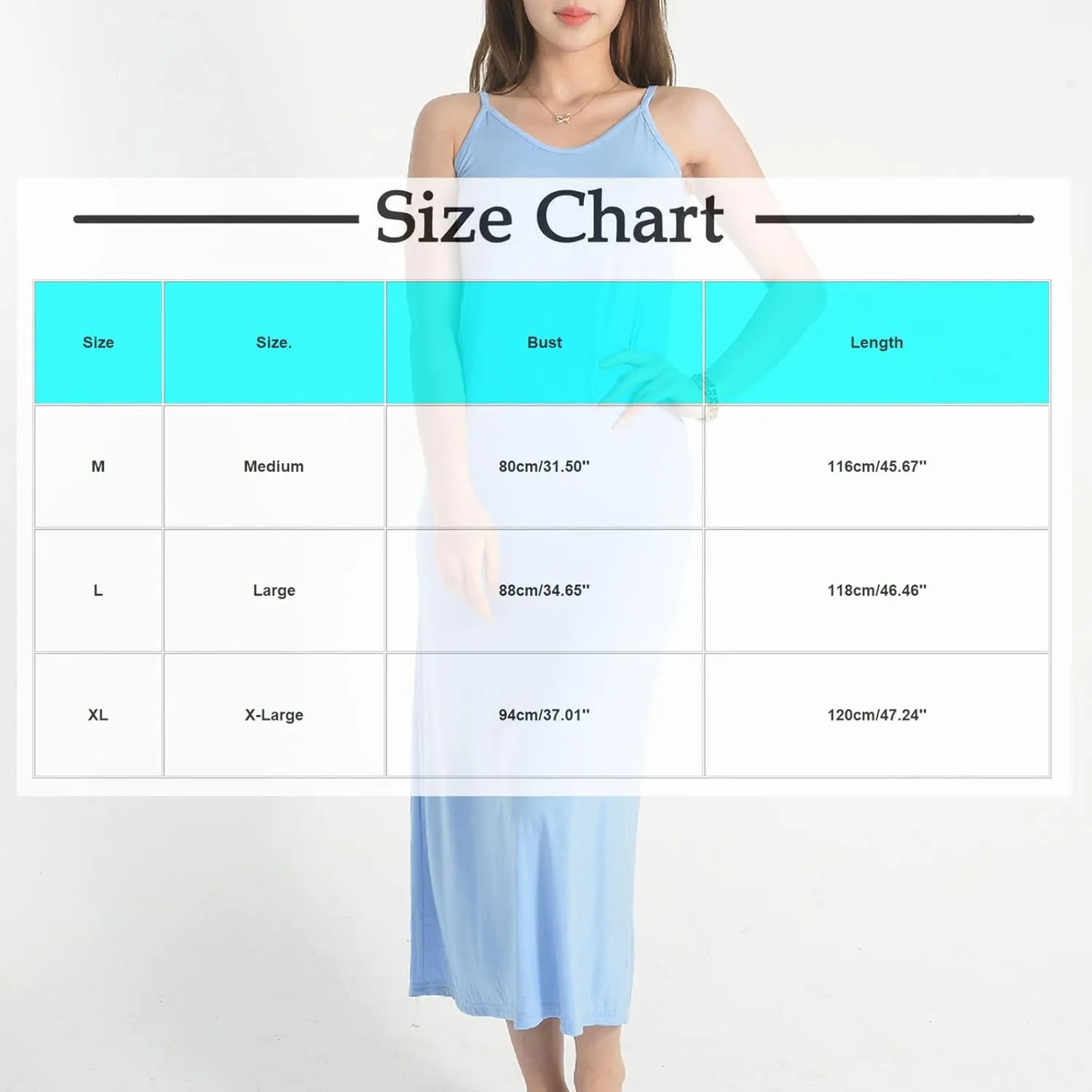 Womens Long Slip Dress Soft Modal Spaghetti Strap Underdress Sleepwear Casual Loungewear Nightgown Comfortable Stretch